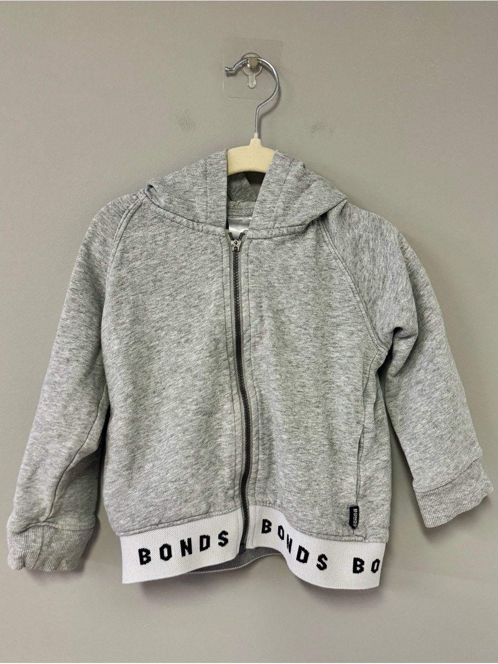 Bonds Light Grey Kids Zip Hoodie